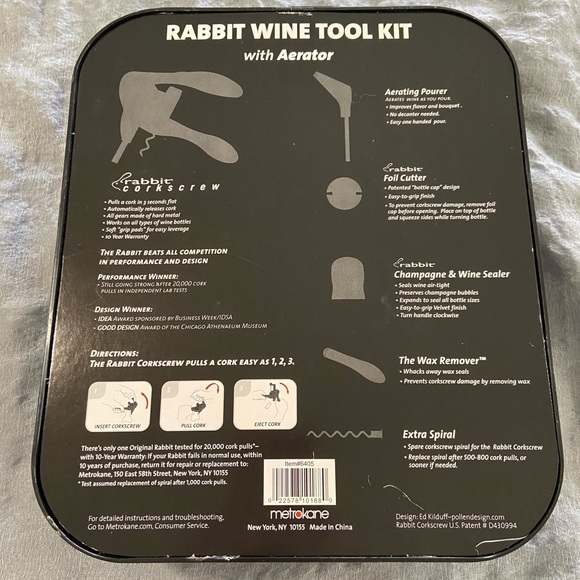 The Original Rabbit Wine Tool Kit with Aerator - Picture 3 of 3